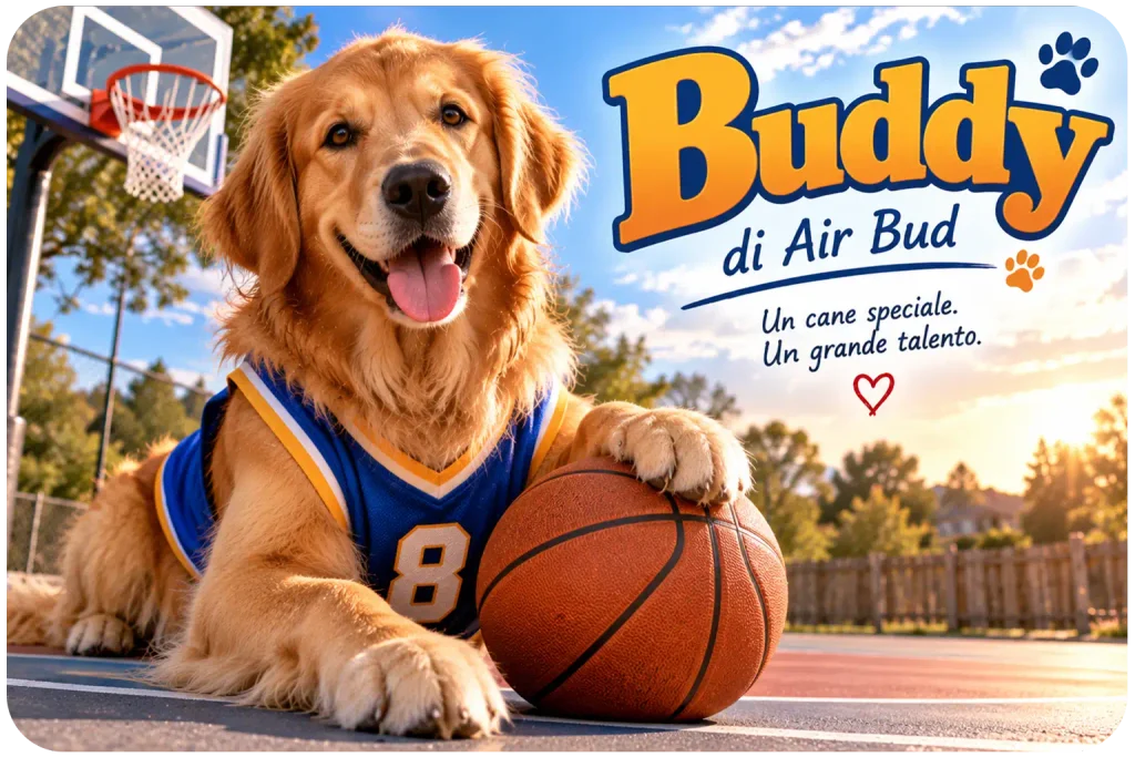 Buddy il Golden Retriever protagonista di Air Bud