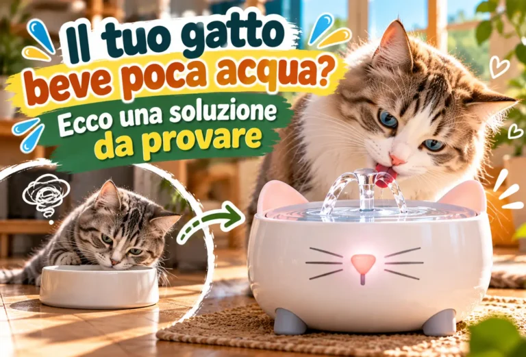 Il tuo gatto beve poca acqua? Ecco una soluzione da provare
