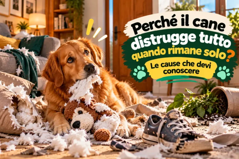Perché il cane distrugge tutto quando rimane solo?