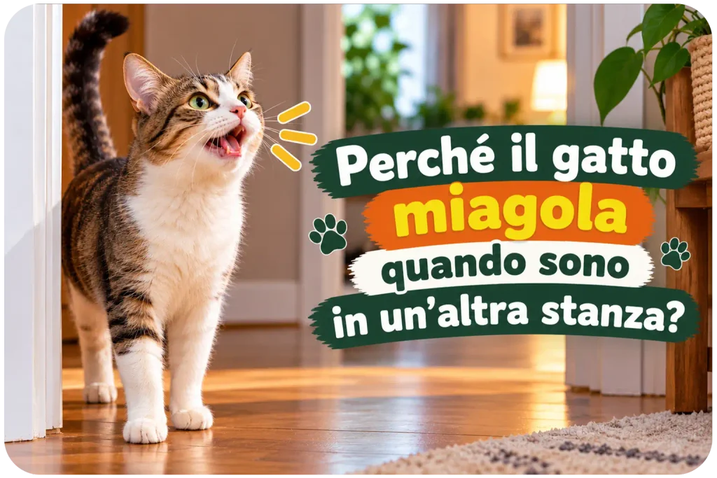Perché il gatto miagola quando sono in un’altra stanza