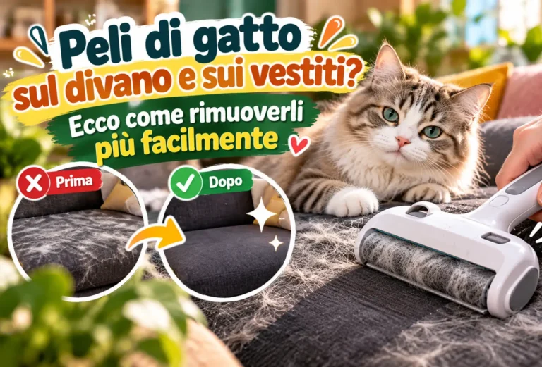 Peli di gatto sul divano e sui vestiti? Ecco come rimuoverli più facilmente