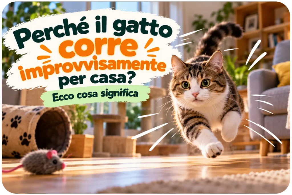 perché il gatto corre improvvisamente per casa
