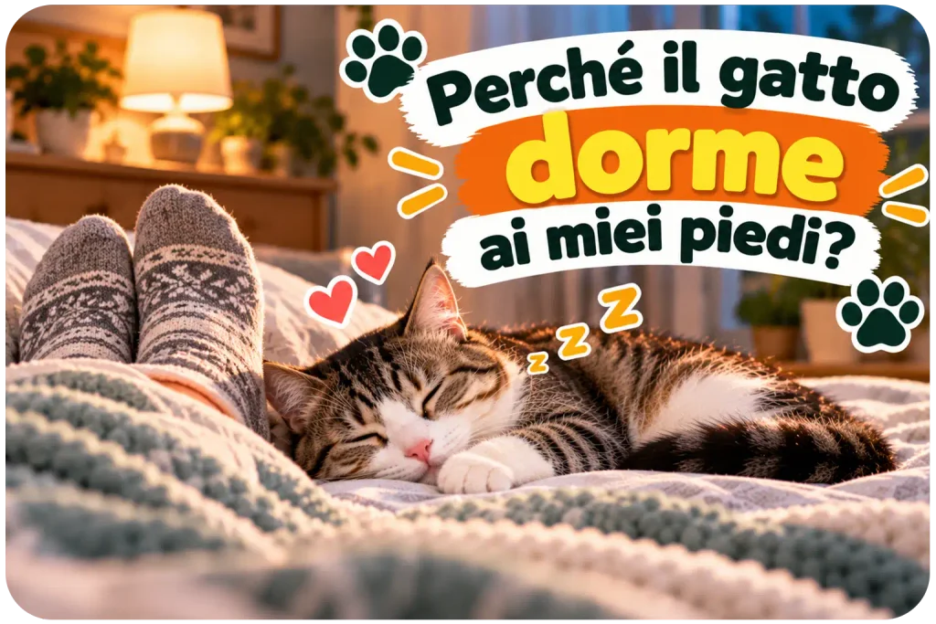 perché il gatto dorme ai miei piedi